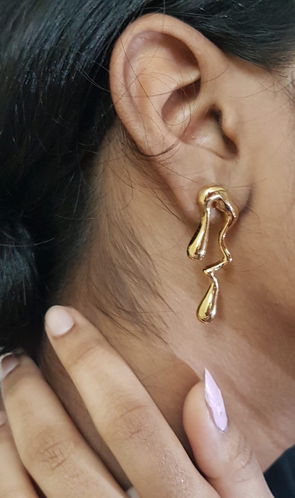 Asymmetric Teardrop Earrings