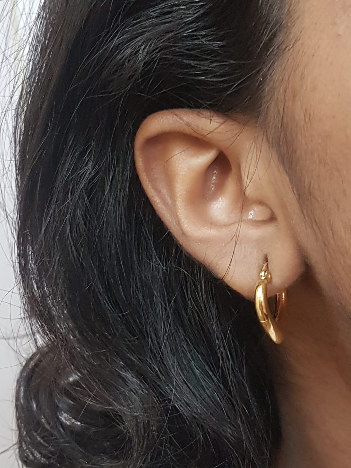 Golden Leaf Hoops