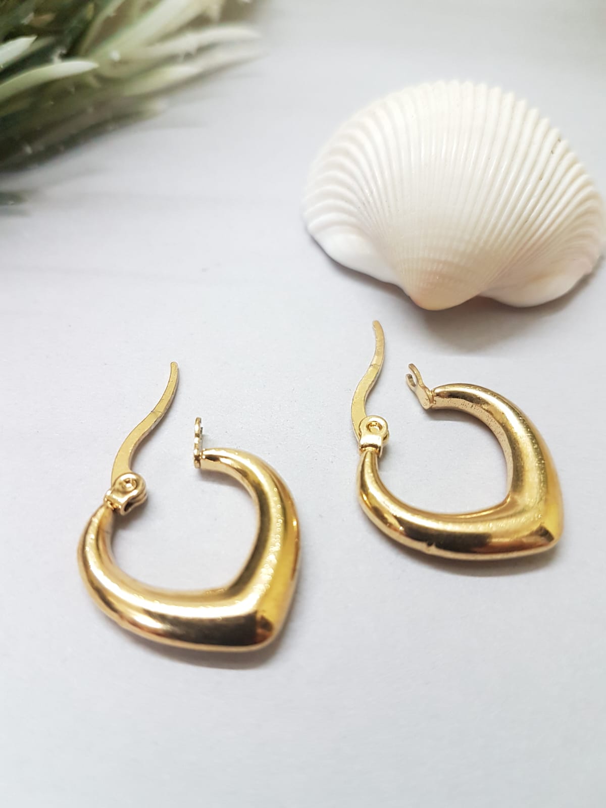 Golden Leaf Hoops