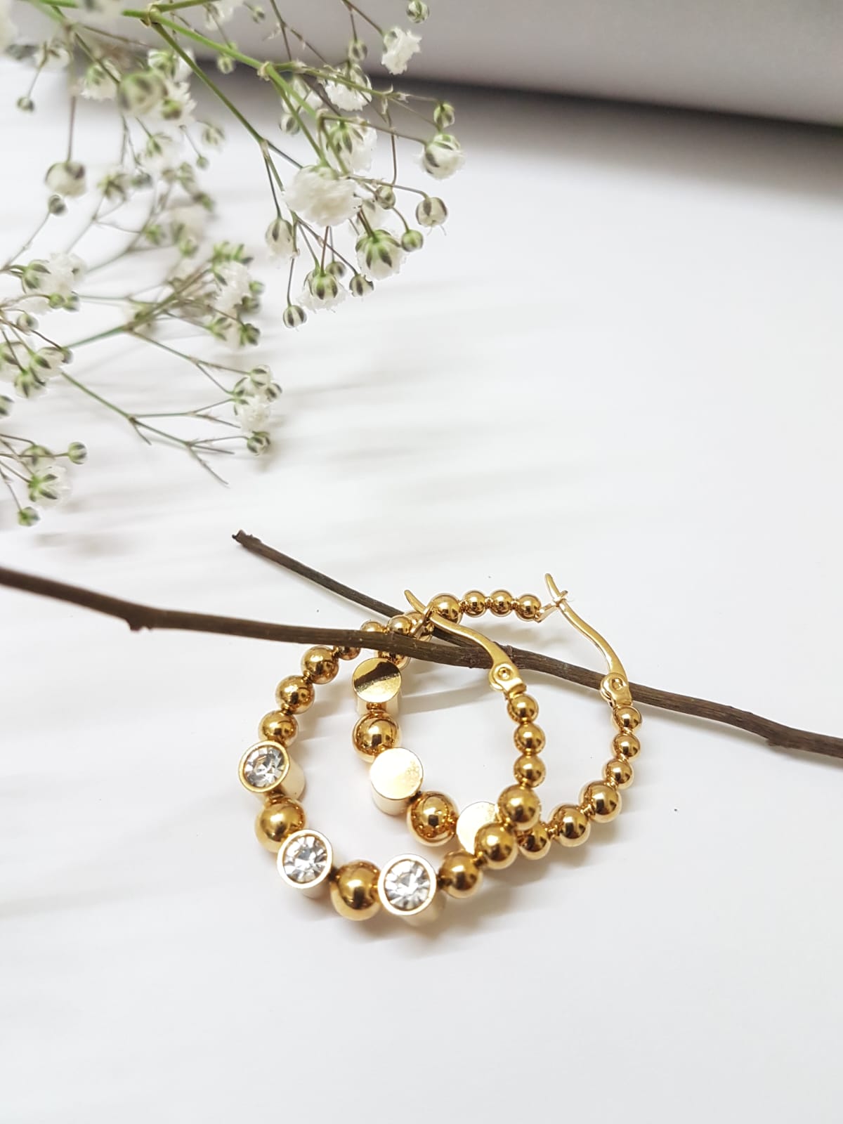 Studded Ringlet Hoops