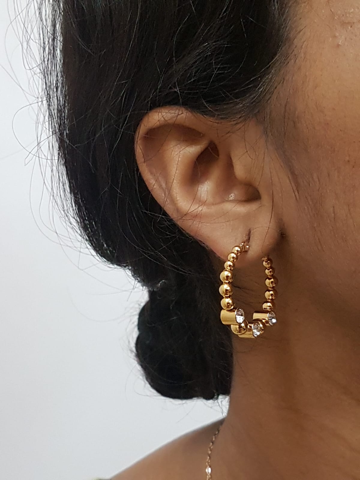 Studded Ringlet Hoops