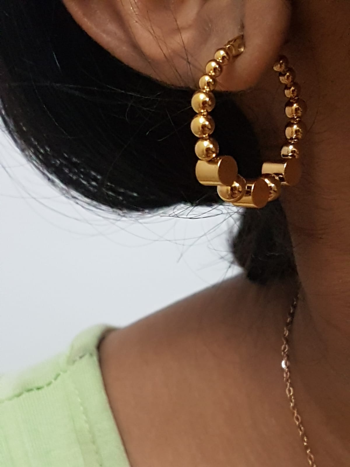 Studded Ringlet Hoops