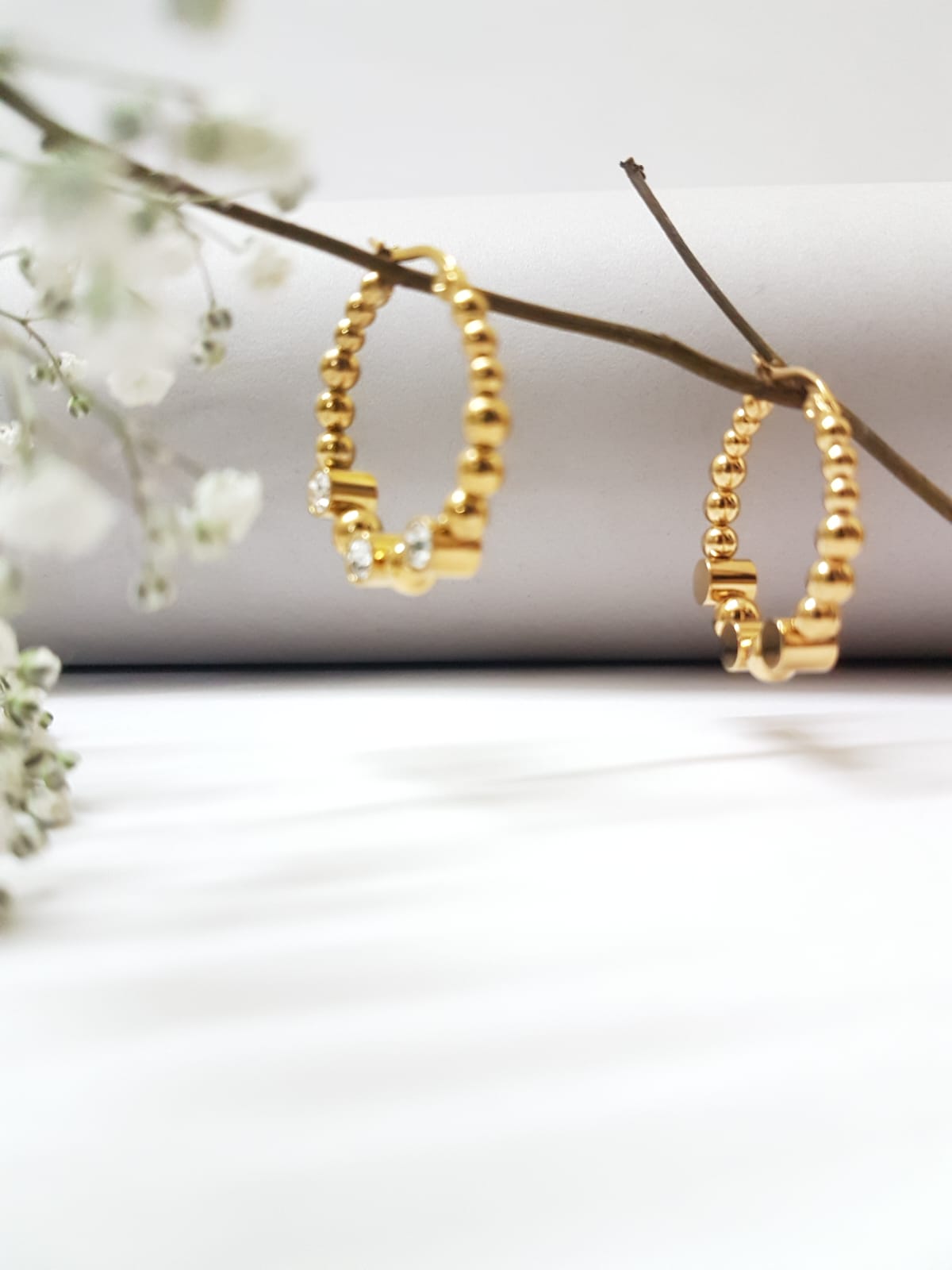 Studded Ringlet Hoops