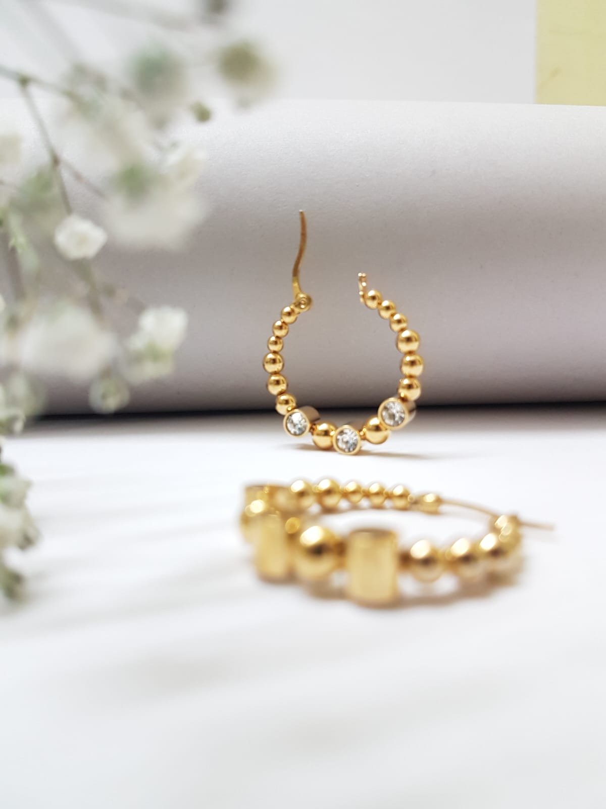 Studded Ringlet Hoops