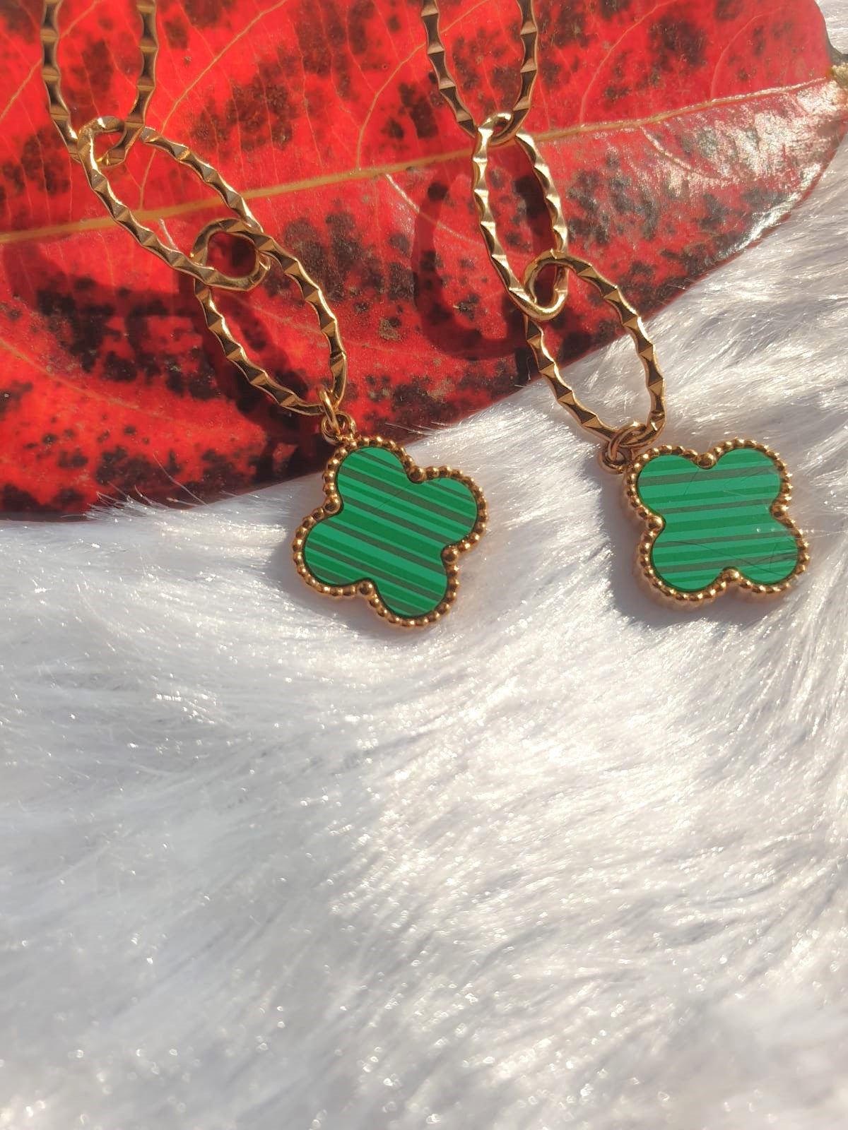 Green Clover Ovals Drops