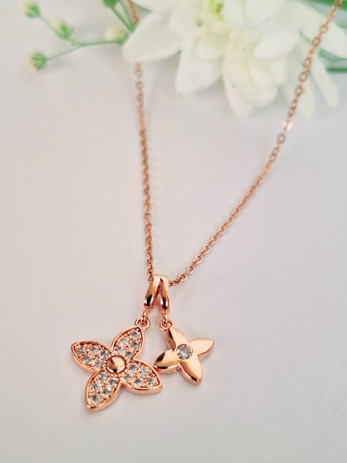 Floral Twins Necklace