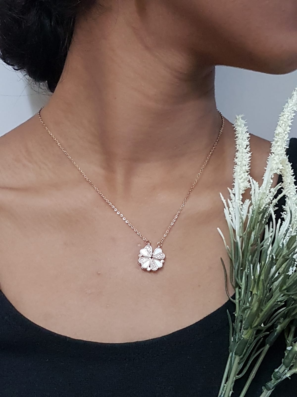 Magic Flower Heart Necklace