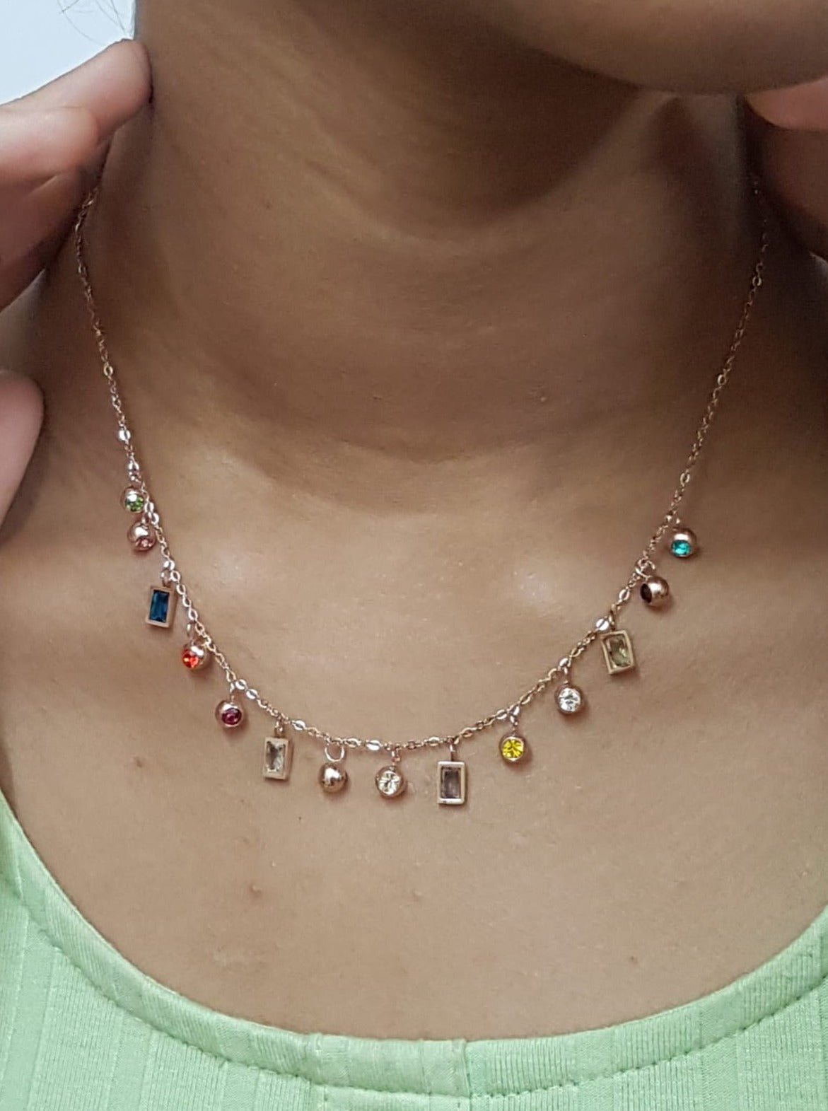 Multicolour Charm Necklace