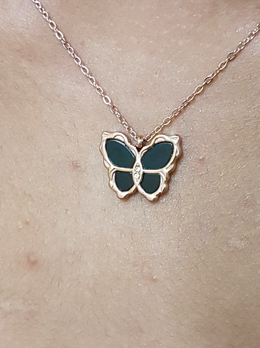 Black Butterfly Necklace