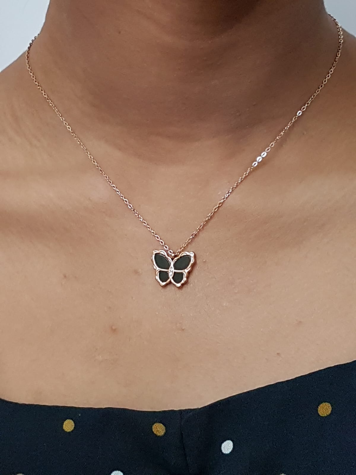 Black Butterfly Necklace