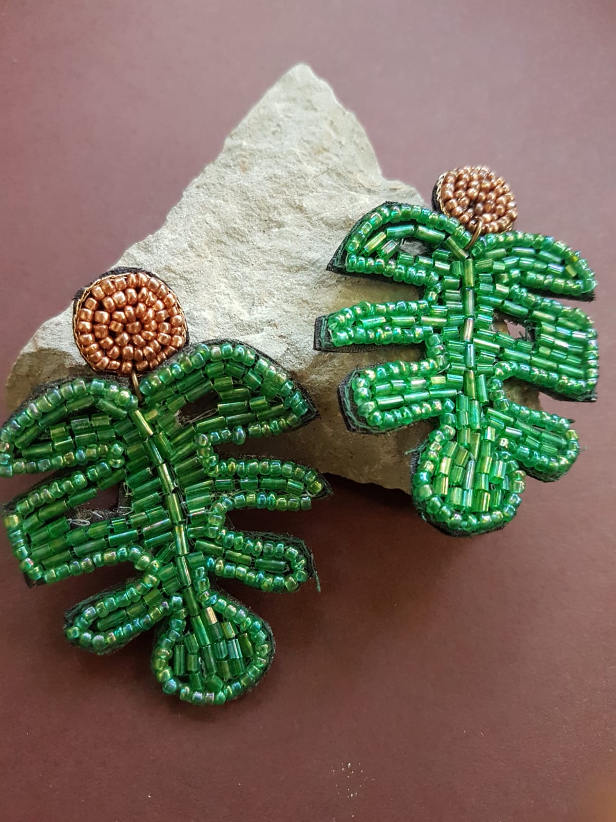 Monster Leaf Drop Earrings