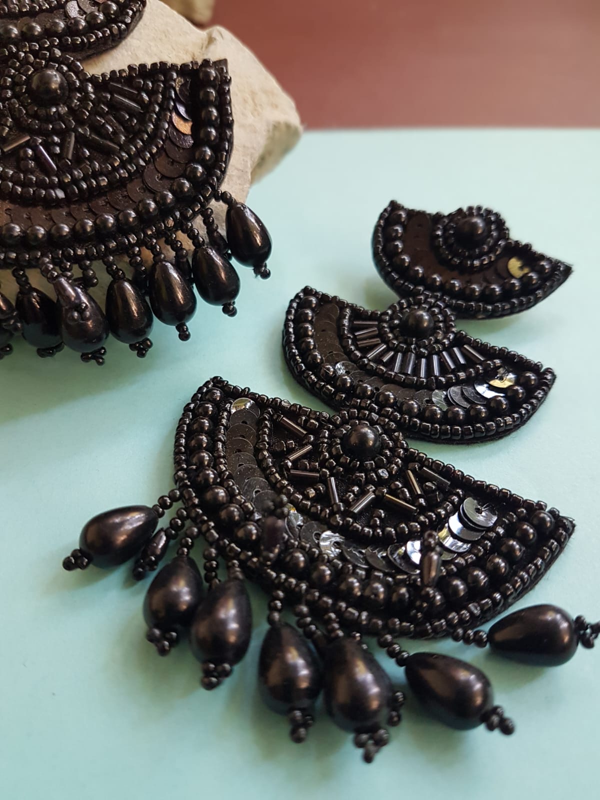 More Than Black Dangle Earrings