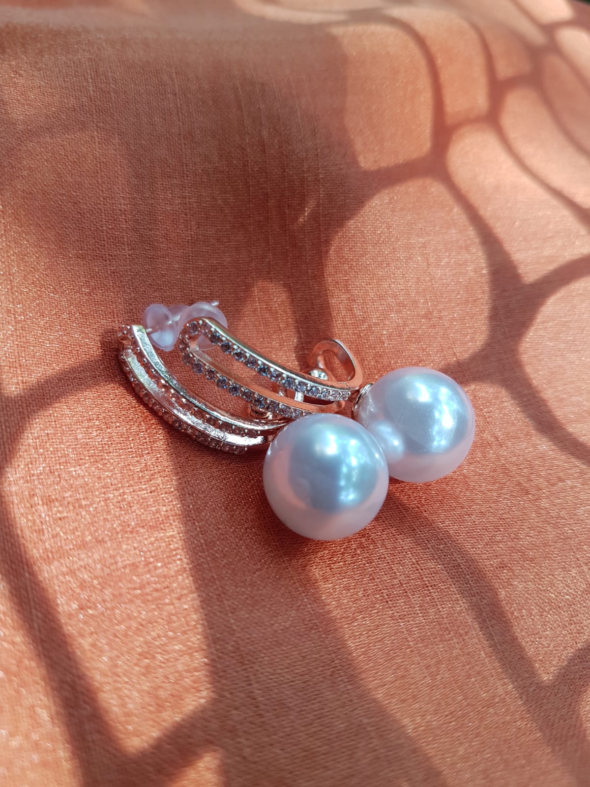 Sliding Pearl Drop Earrings