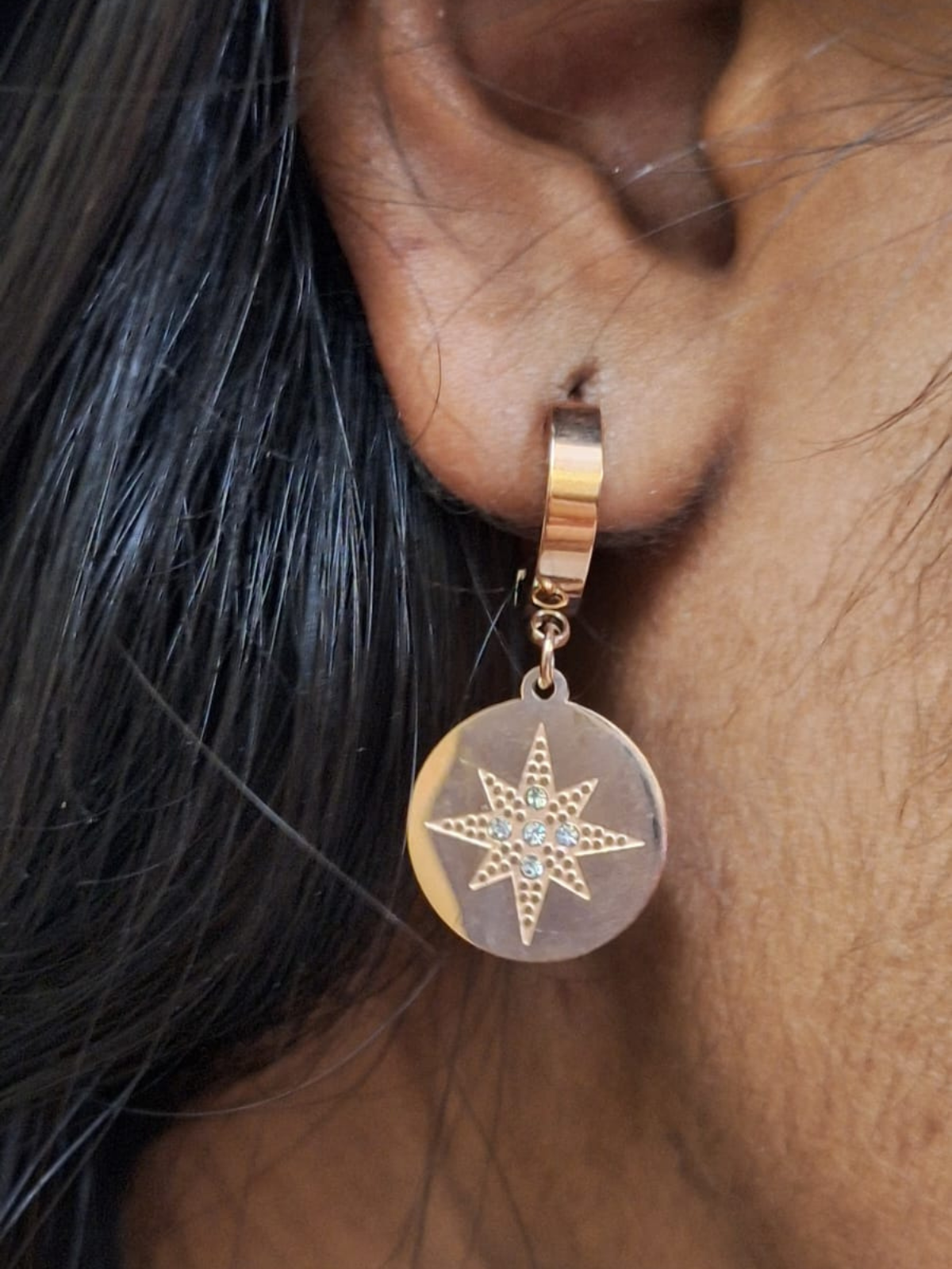 Sun Star Drop Earrings