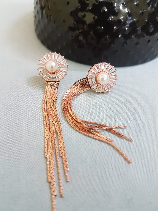 Disk Tassel Earrings