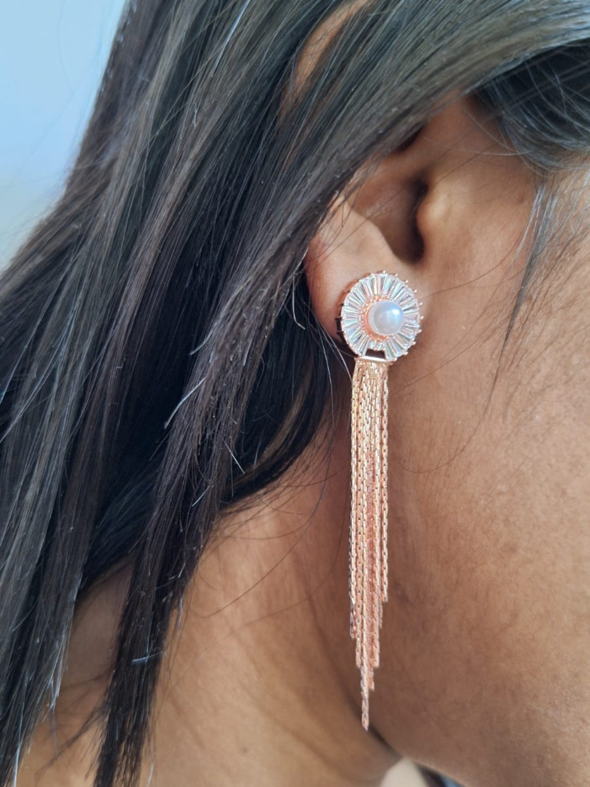 Disk Tassel Earrings