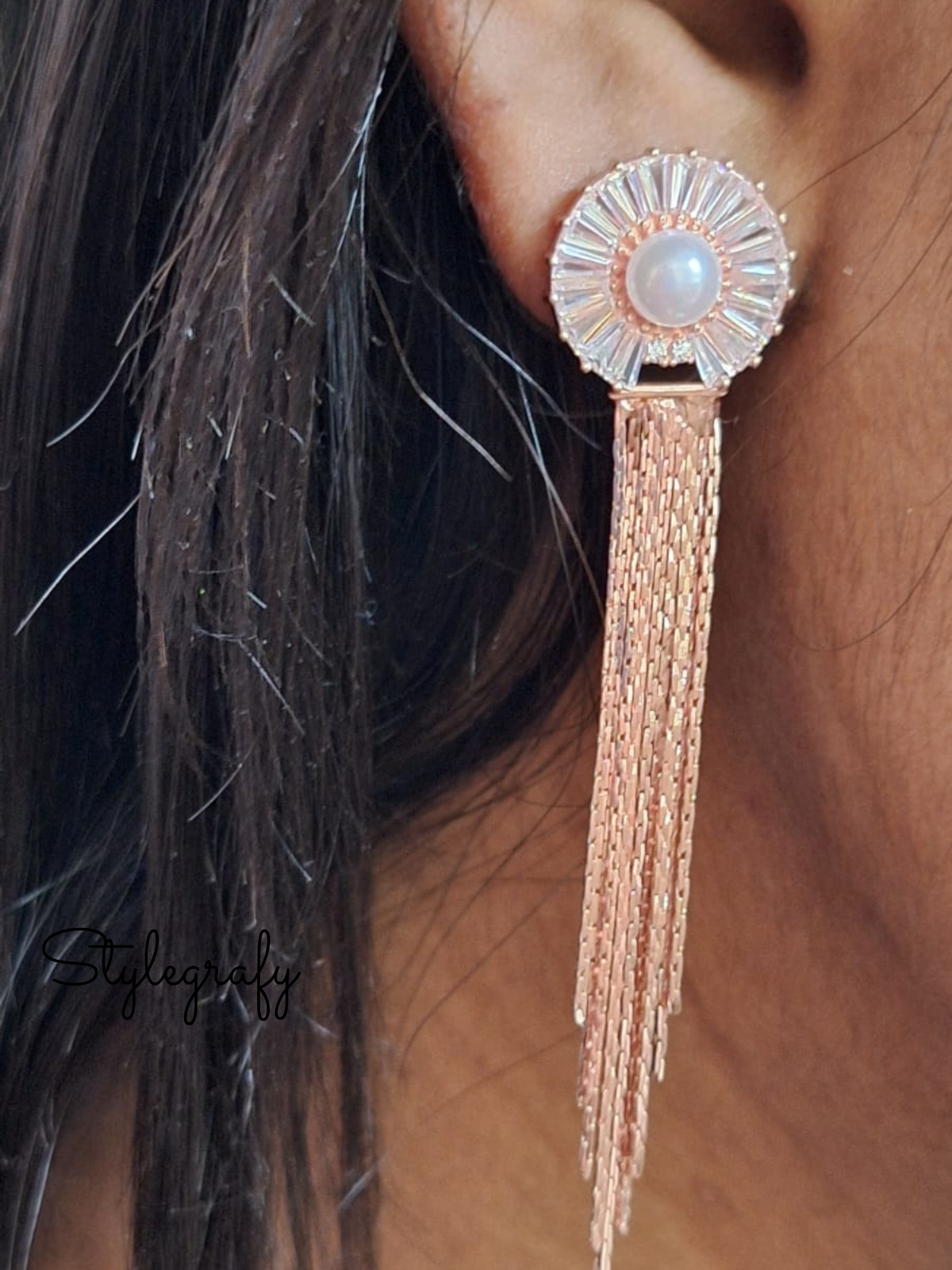 Disk Tassel Earrings