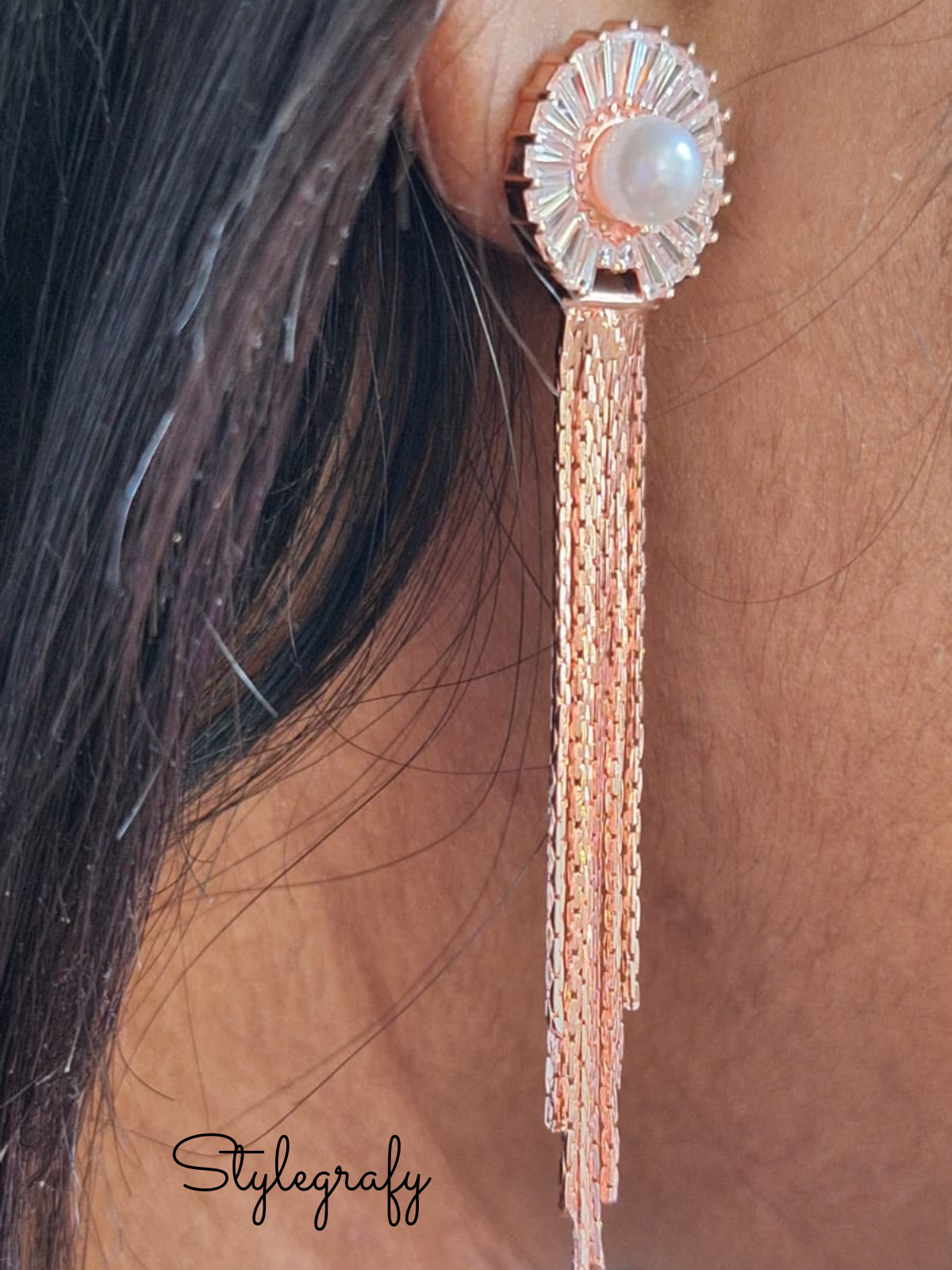 Disk Tassel Earrings