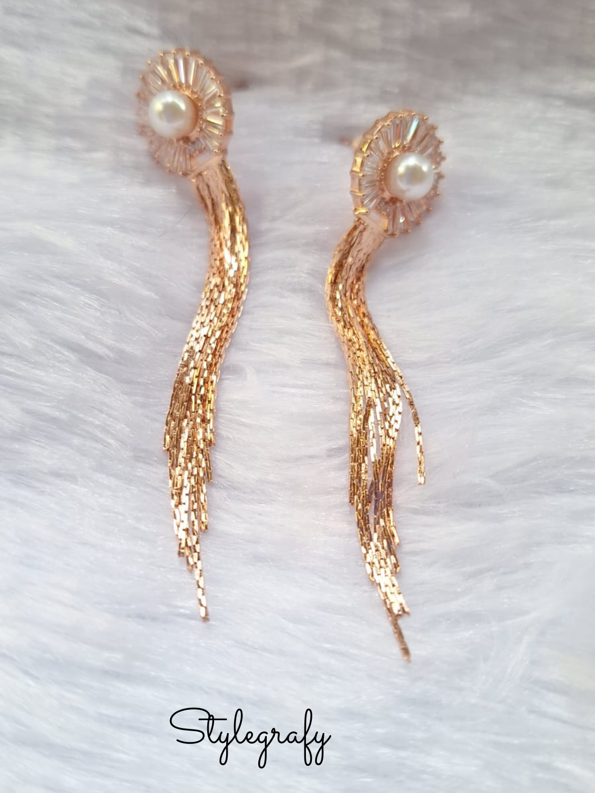 Disk Tassel Earrings