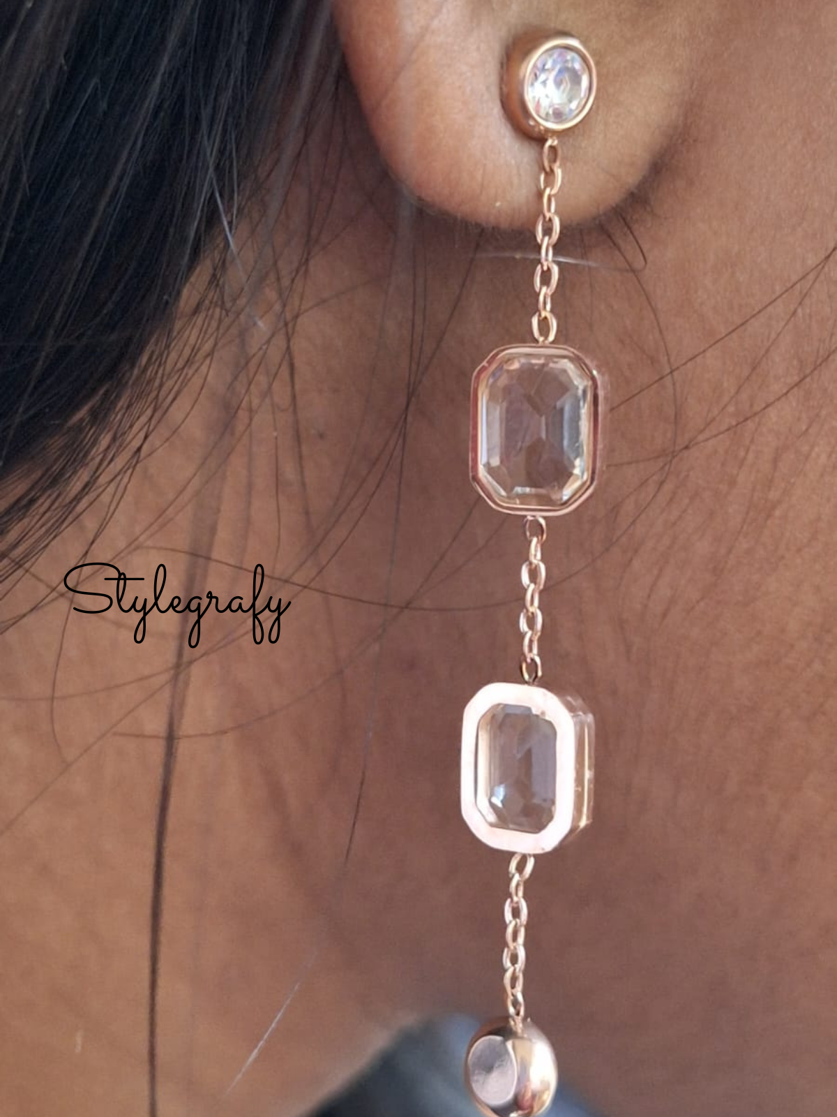 Transparent Stone Danglers