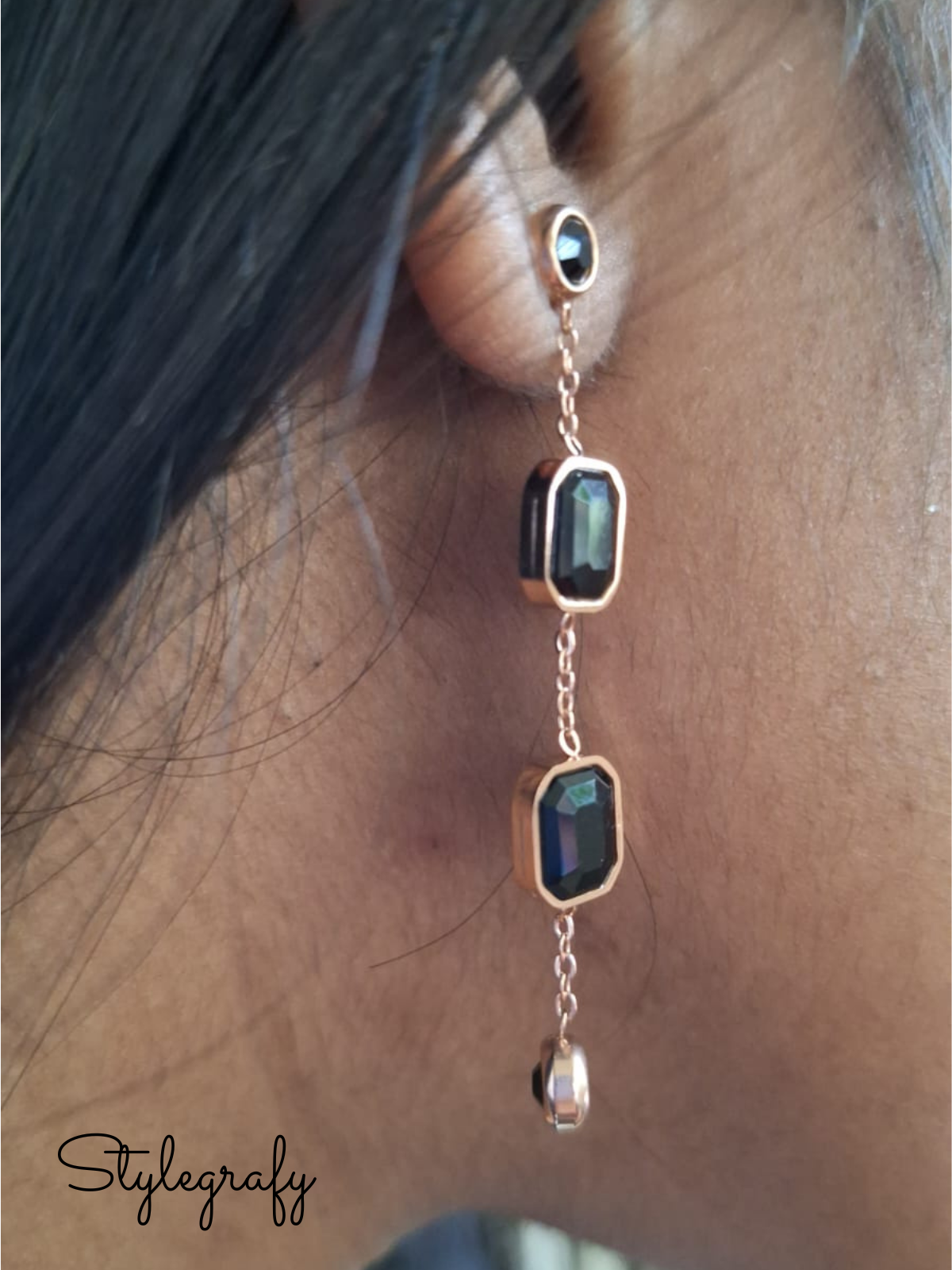 Black Stone Danglers