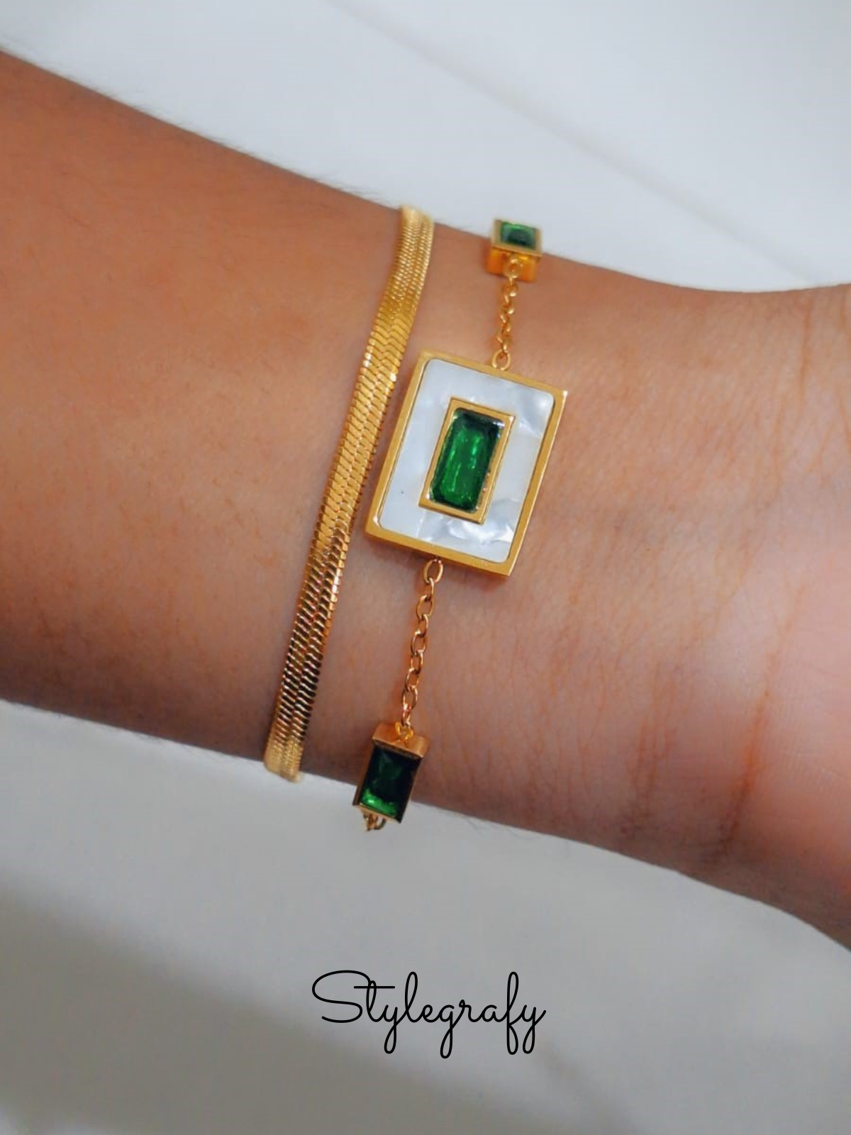 Green Duplex Bracelet